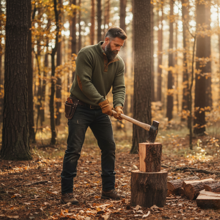 Miękki Męski Sweter Dzianinowy z Zapięciem na Guziki i Łokciami
