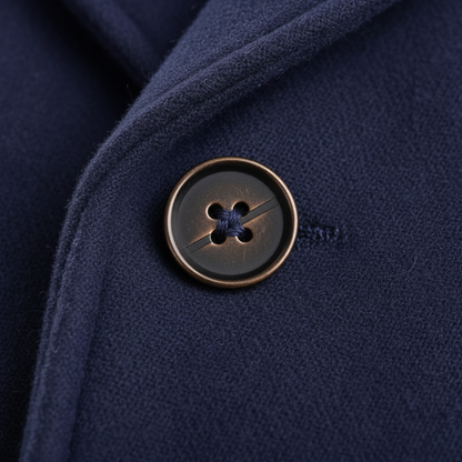 Płaszcz męski | elegancki dwurzędowy długi z klapami