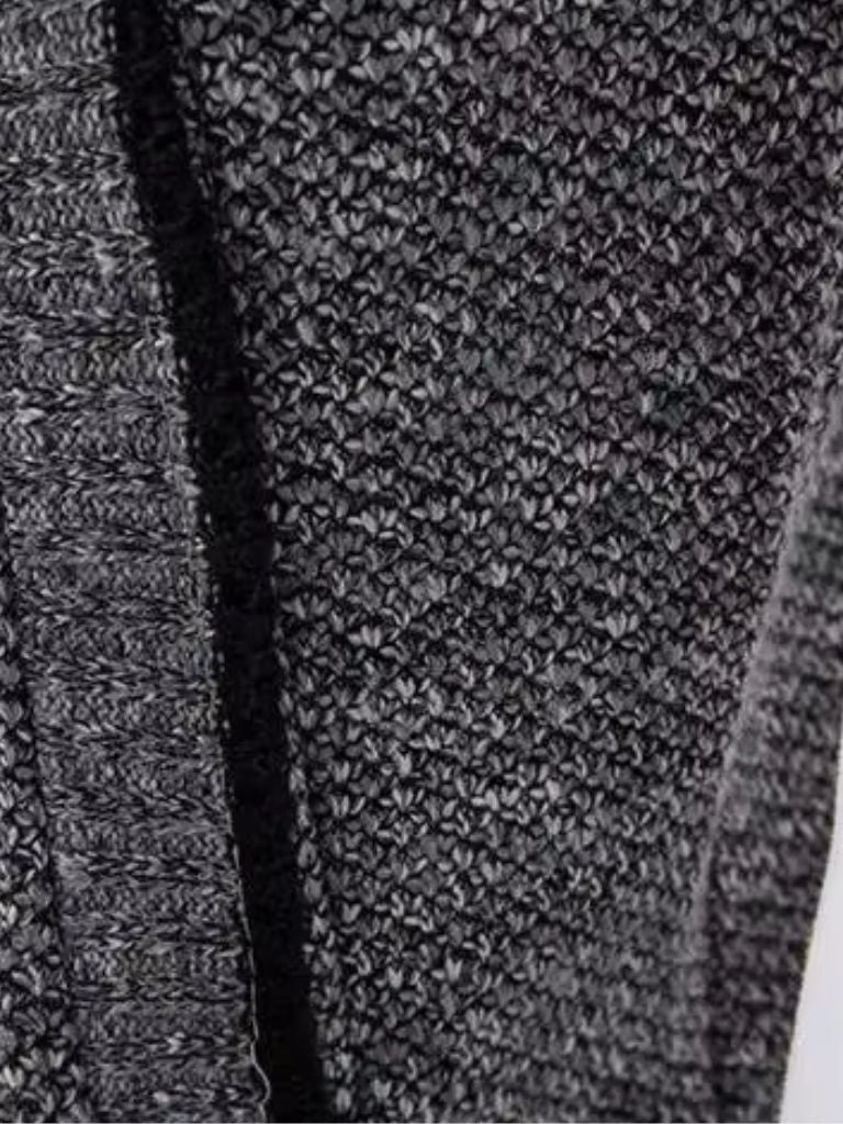 Swetry męskie | Kamizelka swetrowa na zamek z kołnierzem