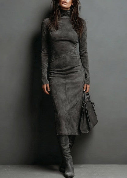 Sara ~  Zamszowa Sukienka Midi