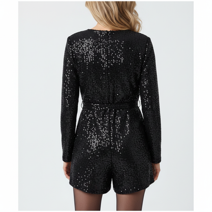 Matylda – elegancki cekinowy kombinezon damski